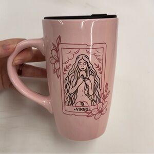 Pink Virgo Tarot Card Woman Tall Mug Zodiac Witchy Cute With Lid